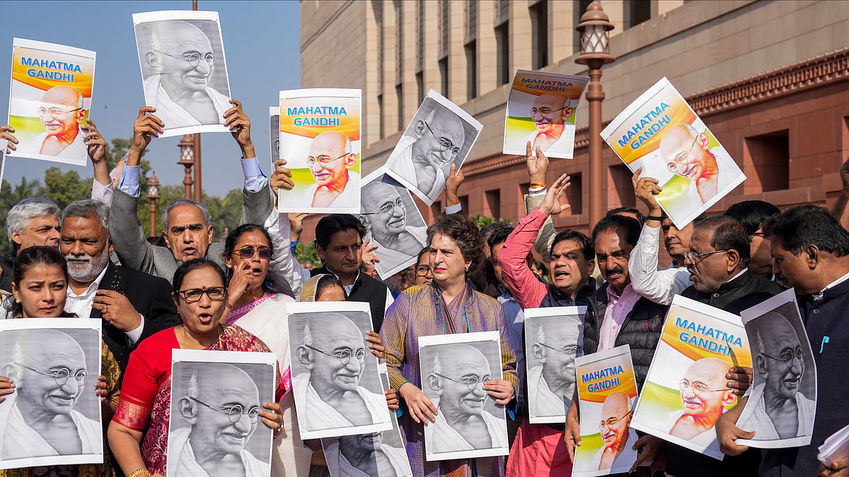Opposition protests MGNREGA name change in Parliament