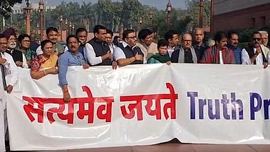Congress MPs protest in Parliament after court rejects ED case in National Herald matter