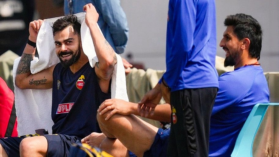 Virat Kohli at a practice session at the BCCI Centre of Excellence