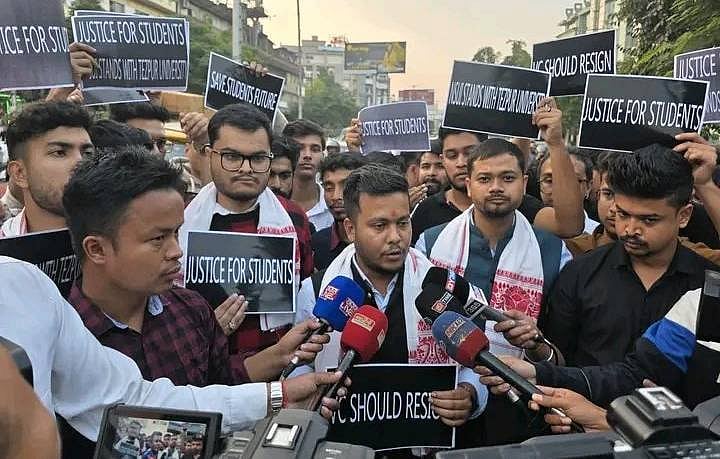 Tezpur University: Protesters begin hunger strike as protests against VC enter 100th day
