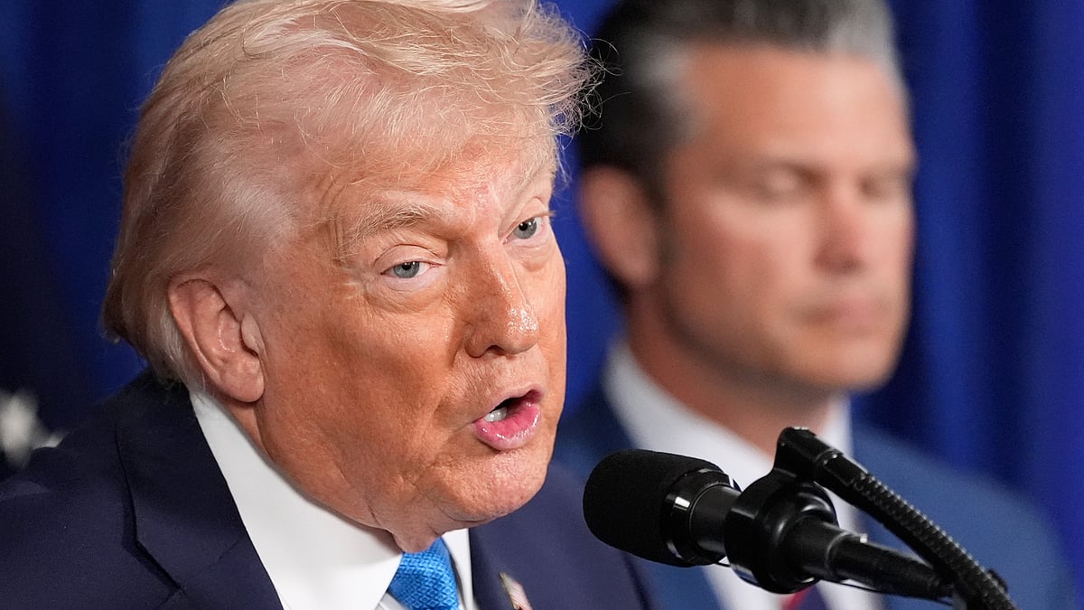 Donald Trump speaks at his Mar-a-Lago club in Palm Beach, Fla.