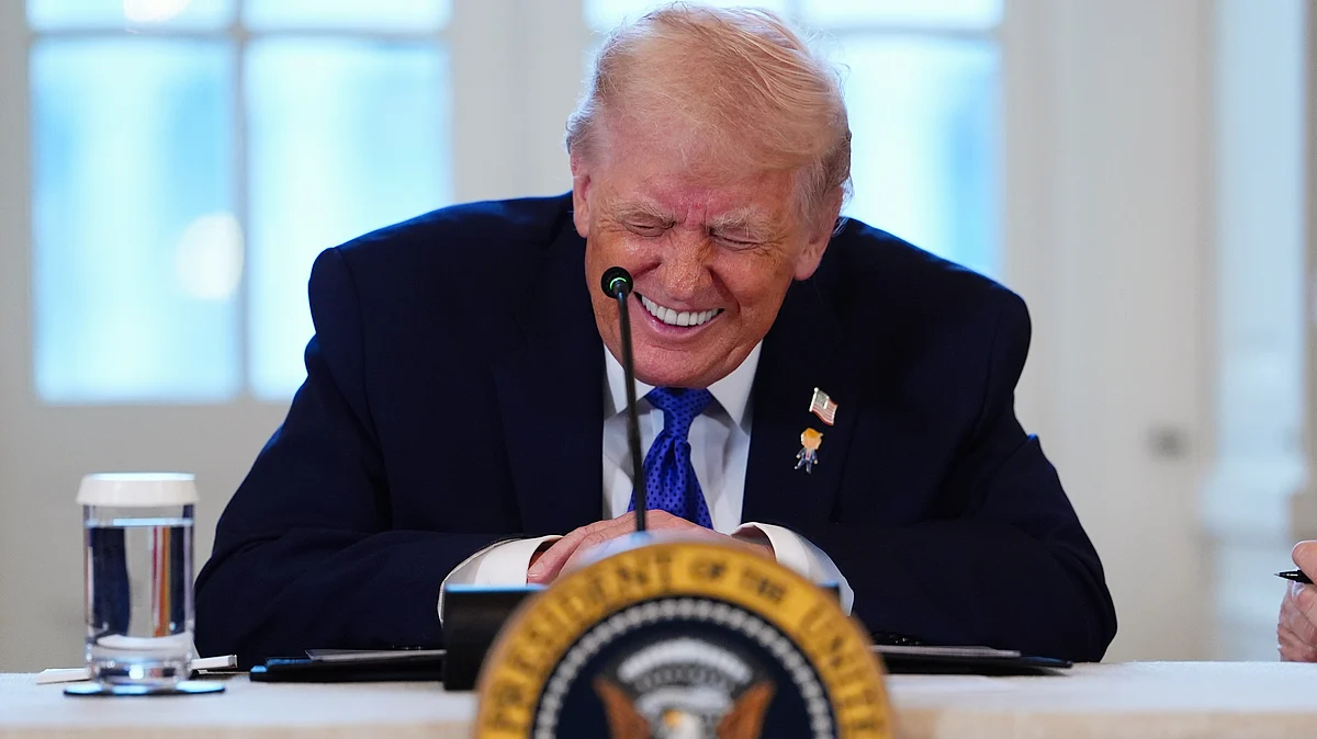 Donald Trump at a meeting with oil executives in the White House, 9 Jan
