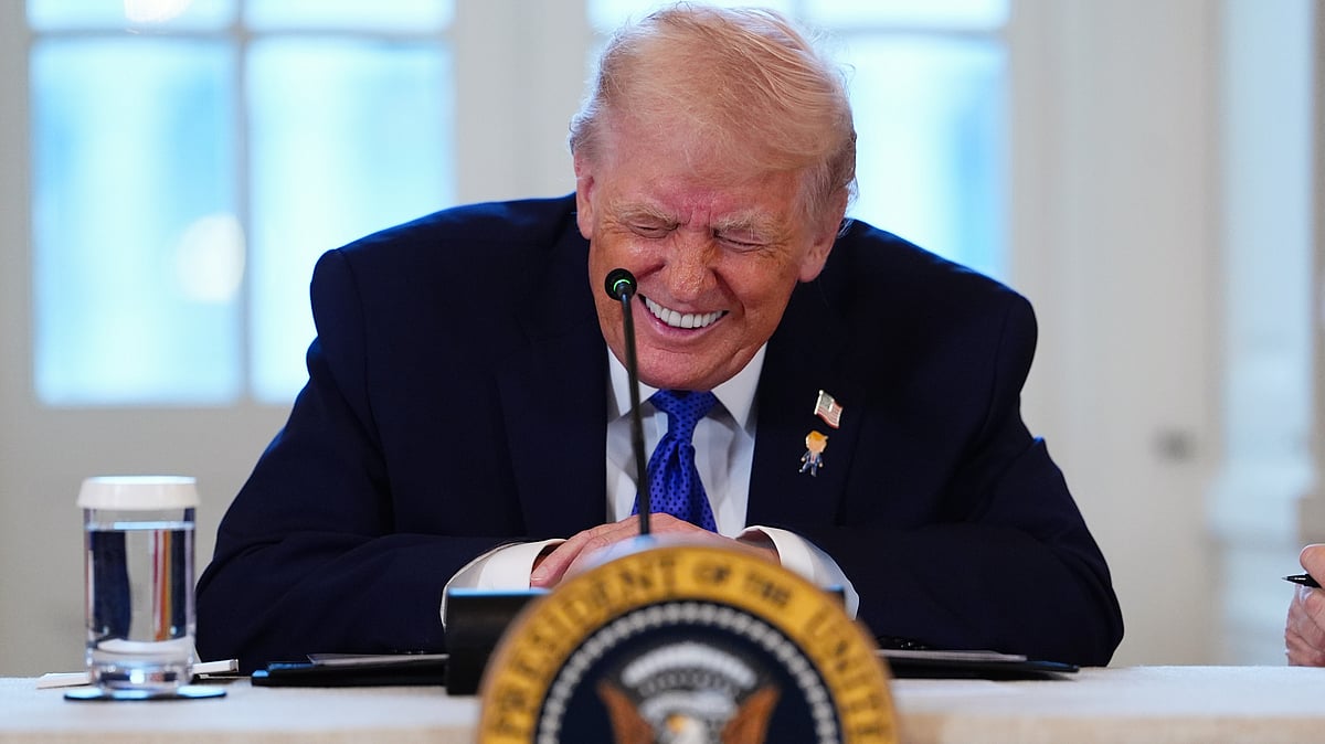 Donald Trump at a meeting with oil executives in the White House, 9 Jan