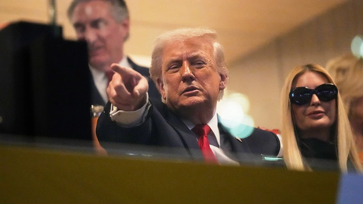 US President Donald Trump in Miami Gardens, Fla.