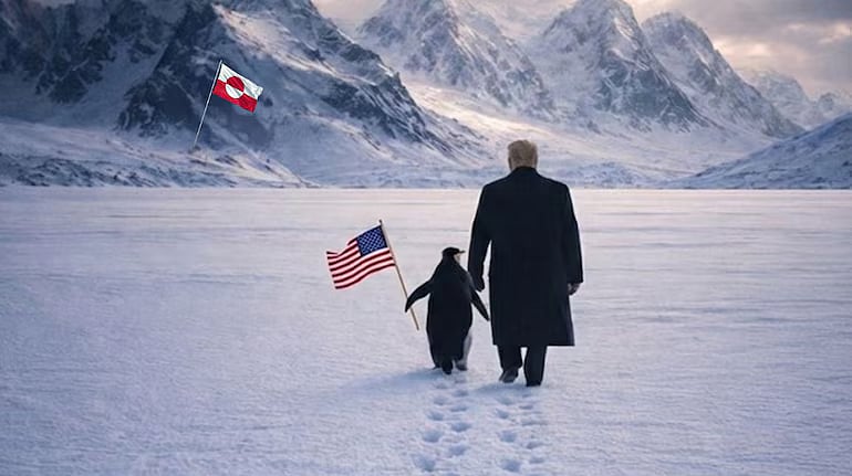 White House leans on viral penguin meme as Trump renews push for Greenland