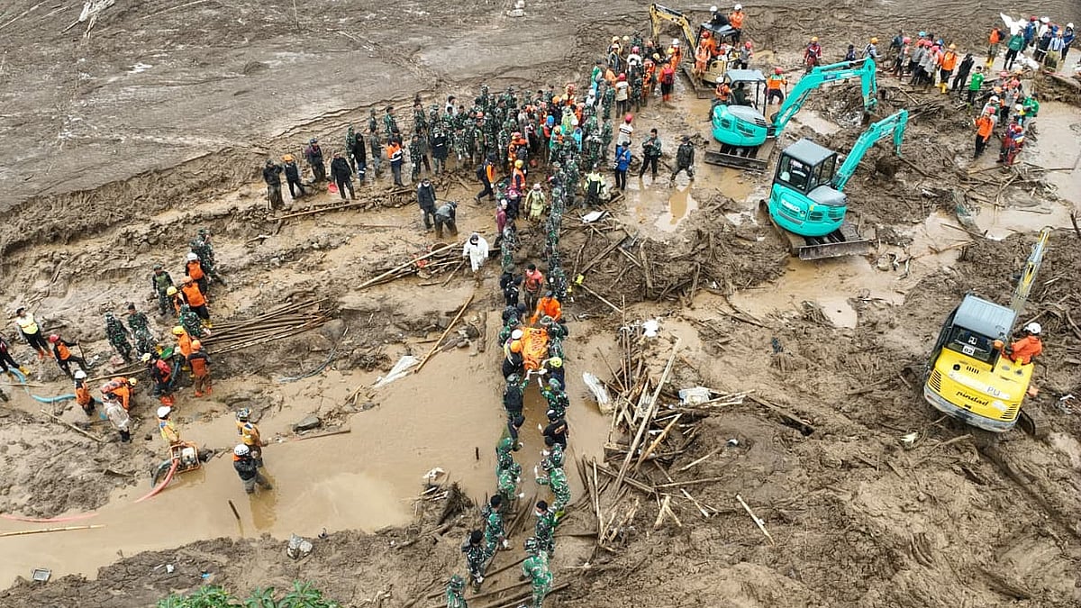 Indonesian marines among 80 missing after deadly landslide in West Java