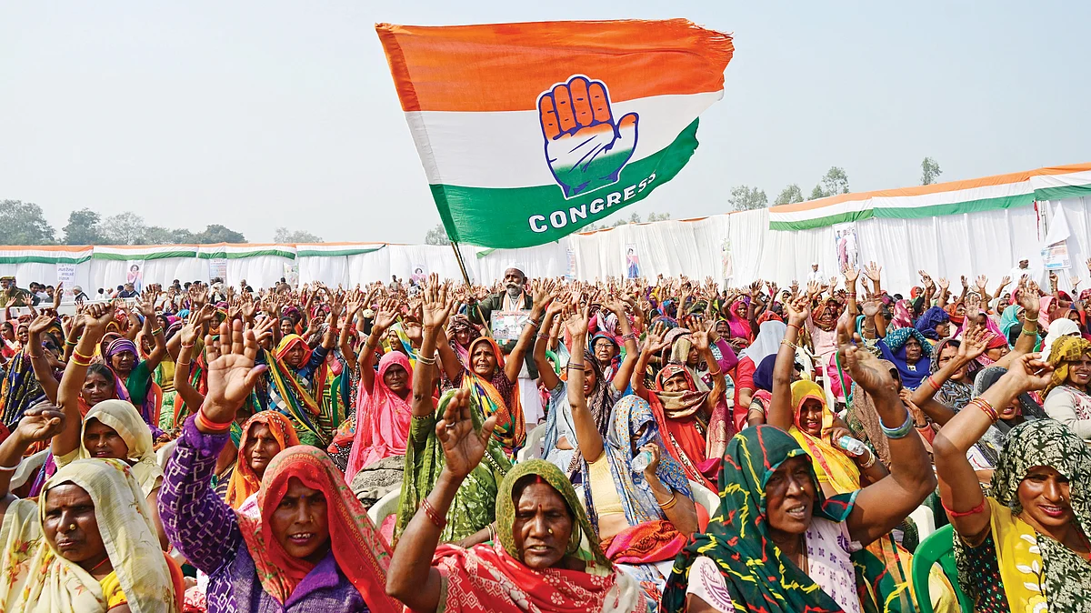 Villagers attend a MGNREGA chaupal near Rae Bareli on 20 January 