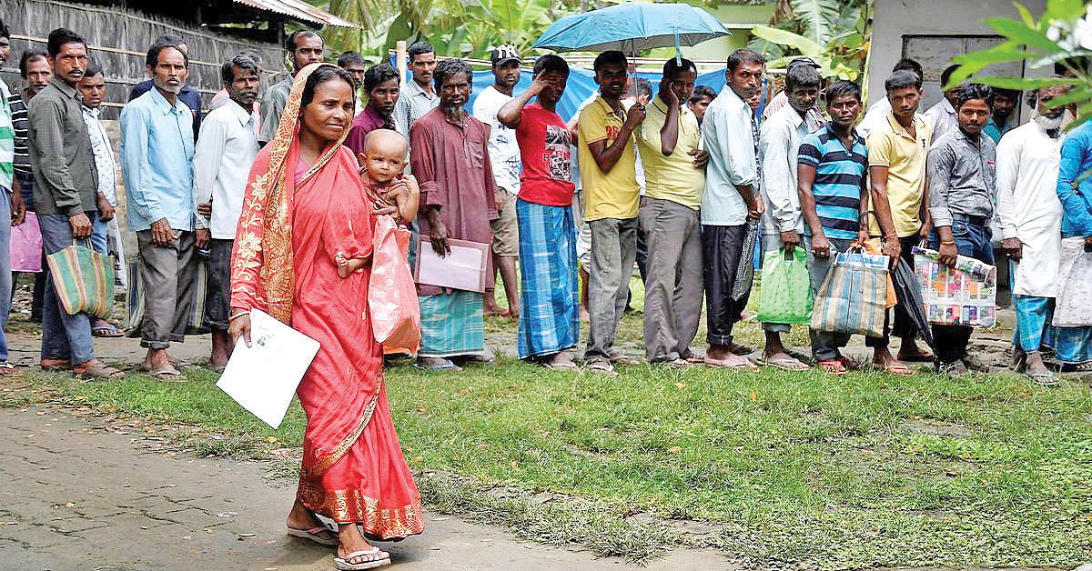 A special revision centre in Assam (fie photo)