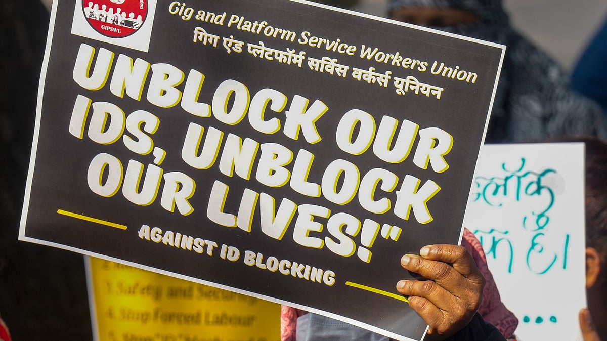 Promised flexibility, living in fear: Women gig workers protest in Delhi