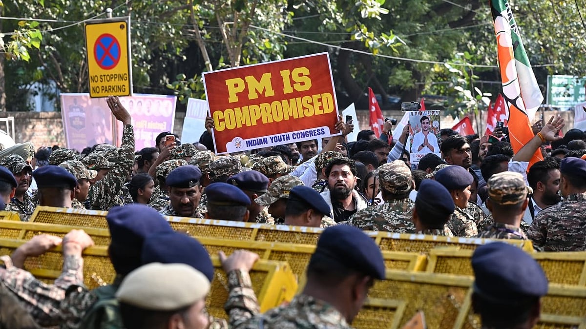 Youth Congress protests on ‘Epstein files’, demands probe into alleged India links