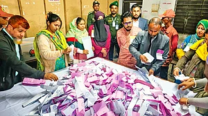 File photo of a counting centre in Bangladesh after the February elections