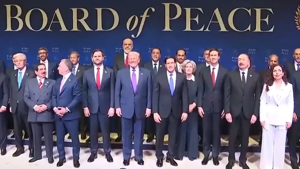 Donald Trump at the inaugural Board of Peace meeting