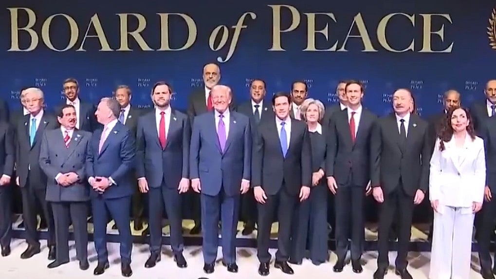 Donald Trump at the inaugural Board of Peace meeting