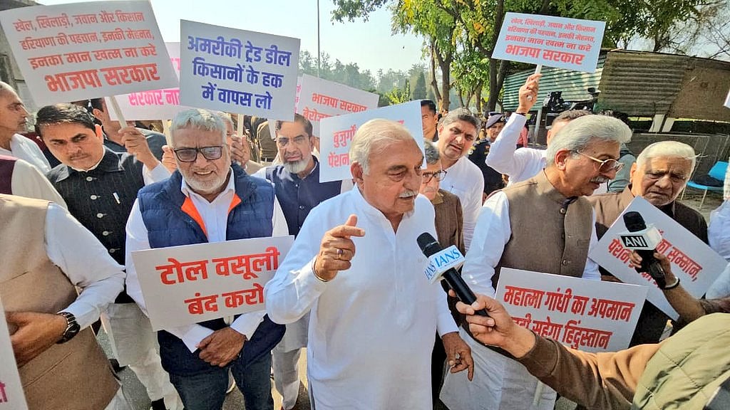 Haryana Cong launches protest march to Vidhan Sabha, targets BJP govt over IDFC scam, bad governance