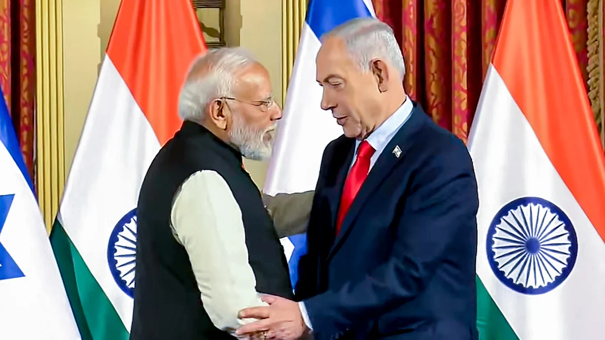 Prime Minister Narendra Modi with his Israeli counterpart Benjamin Netanyahu.