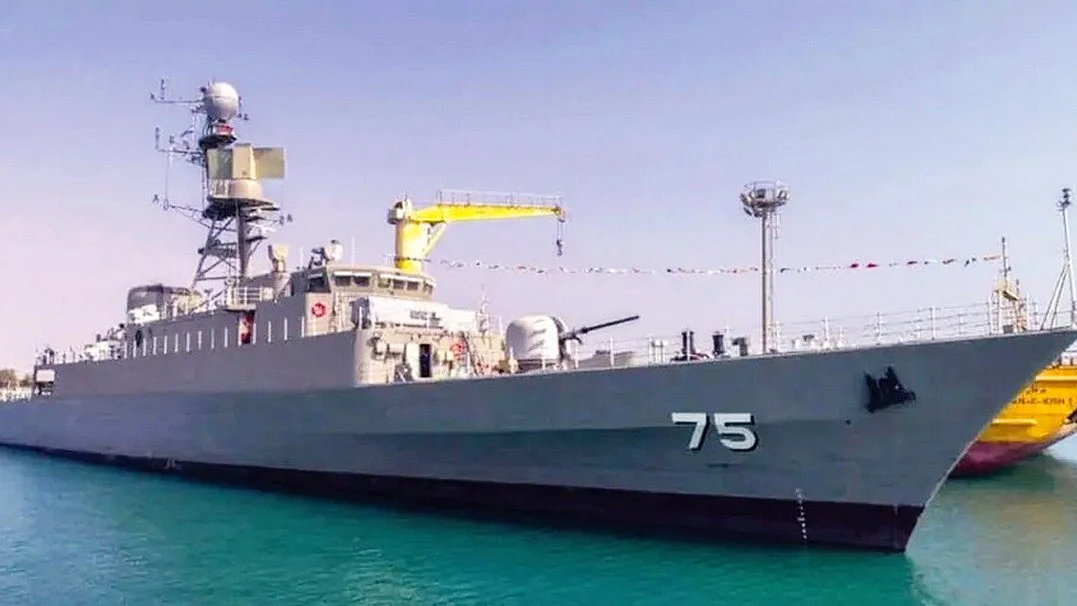 The Iranian frigate Dena in 2023