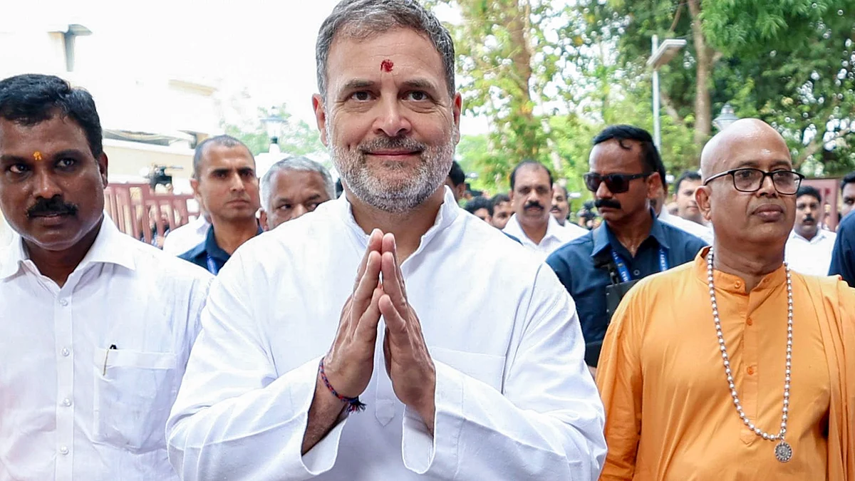 Rahul Gandhi in Kollam, Kerala.