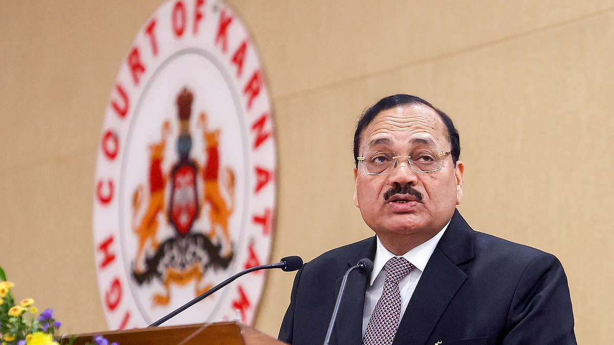 Surya Kant at AI dispute resolution event, Karnataka Judicial Academy.