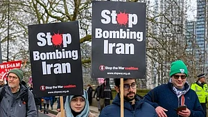 Protestors gathered across Europe.