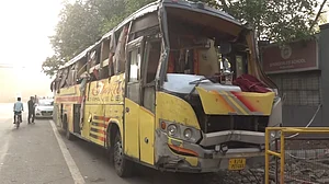 2 killed, 23 injured as sleeper bus overturns in central Delhi; driver detained