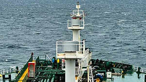 An LPG tanker proceeds after crossing the Strait of Hormuz, 24 March
