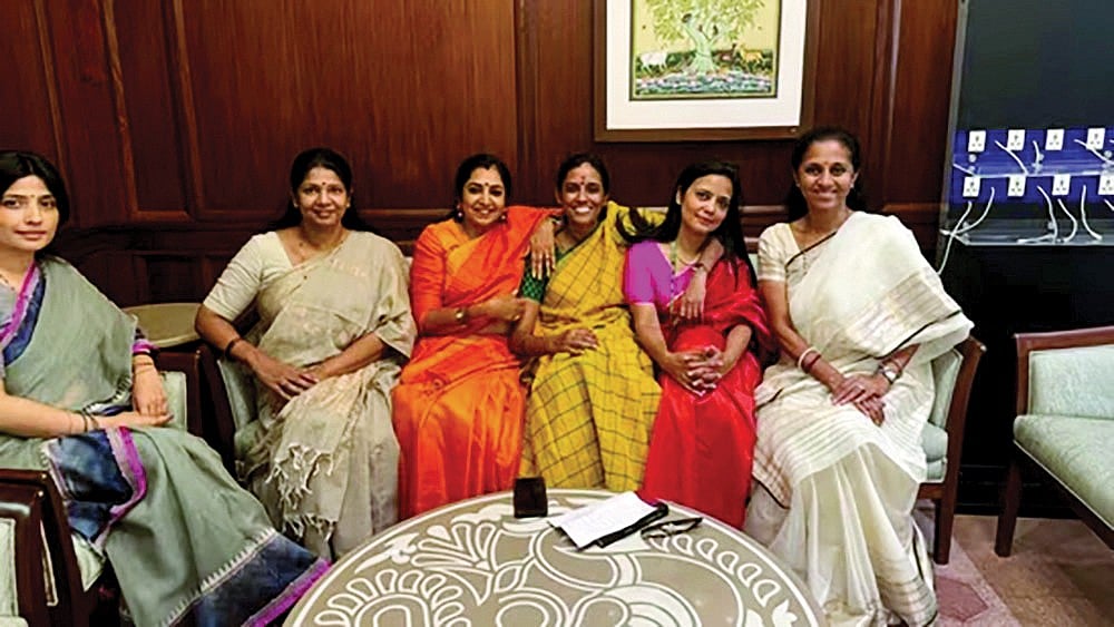 United we stand: Women MPs from the Opposition pose for a fun photo-op