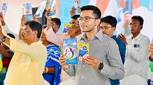 File photo of Abhishek Banerjee at a rally in Diamond Harbour