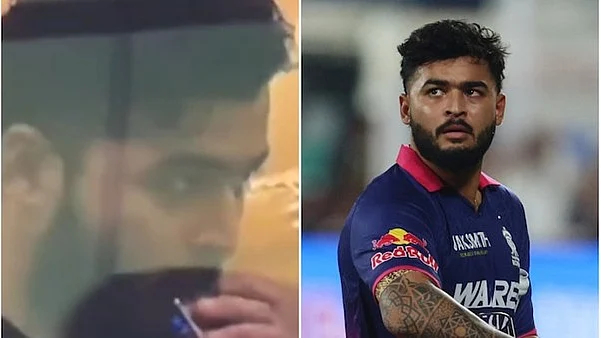 The clip which allegedly shows Riyan Parag vaping in the dressing room