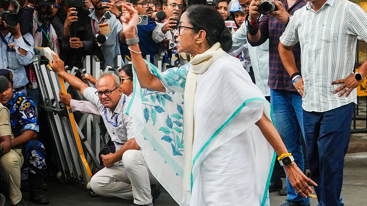 Mamata Banerjee after casting her vote in Kolkata, 29 April