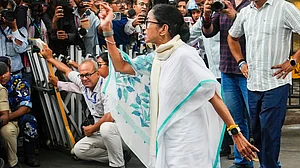 Mamata Banerjee after casting her vote in Kolkata, 29 April