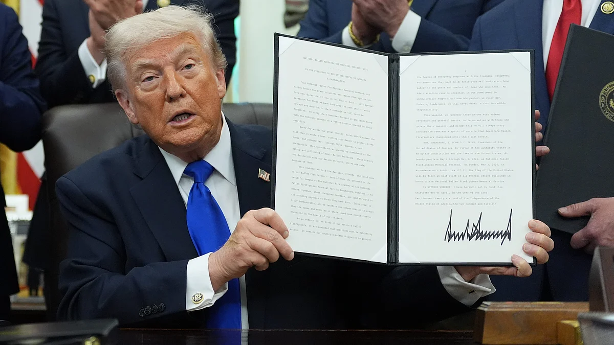 US President Donald Trump at White House.