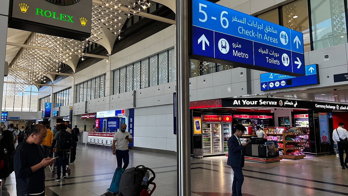 Passengers at Dubai International Airport.