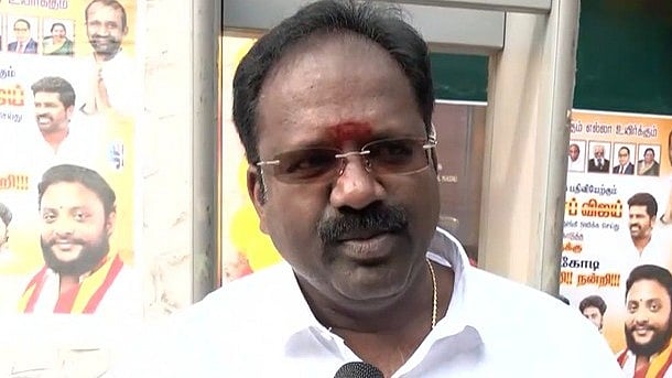 R.V. Ranjith Kumar, TVK's winning candidate for Kancheepuram assembly constituency.