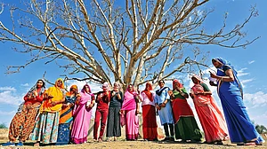 Voters in phase 1 of Lok Sabha elections, in Rajasthan, 19 April 2024