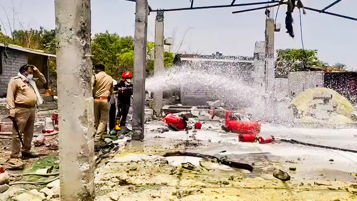 Firefighting after the blast