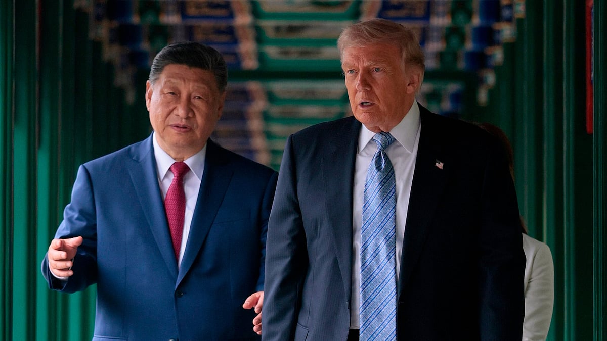 Donald Trump with Xi Jinping in Beijing.