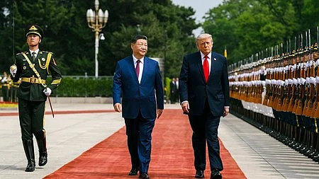 Donald Trump and Xi Jinping in Beijing.