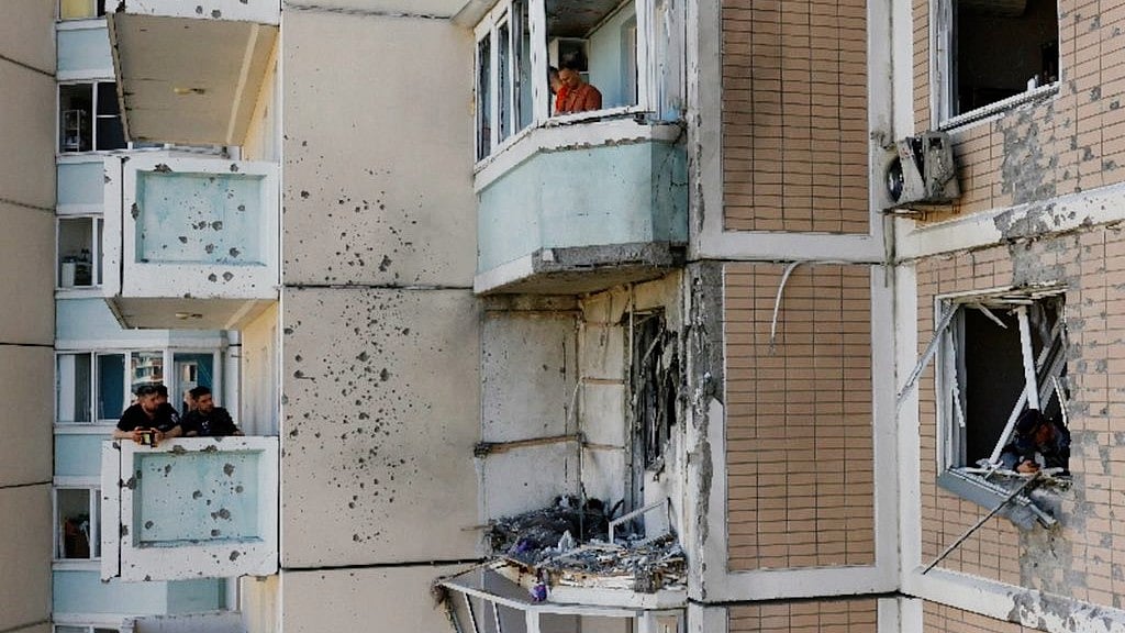 A view of the damage caused in Moscow