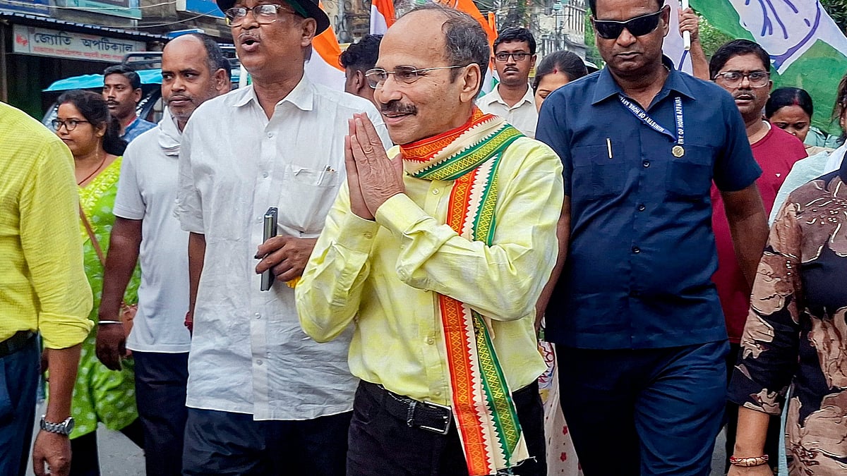 Adhir Ranjan Chowdhury campaigning for the Assembly election, in Murshidabad,  31 March
