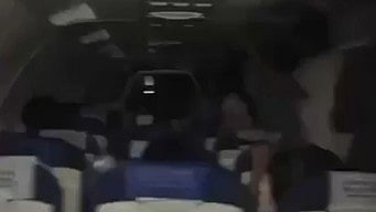 The entire aircraft cabin fell dark following a malfunction in the ground power unit.