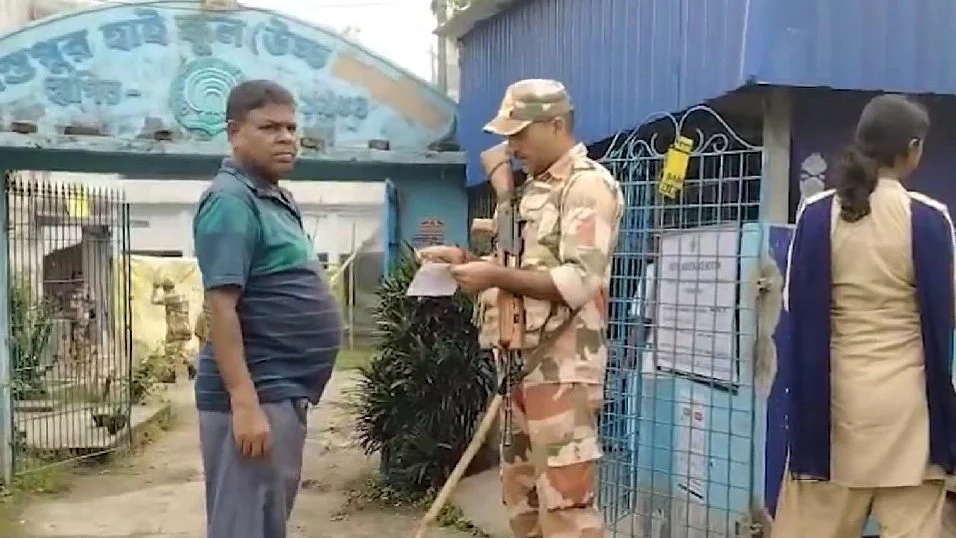 Each booth has eight security personnel, up from four during the earlier polling phase.