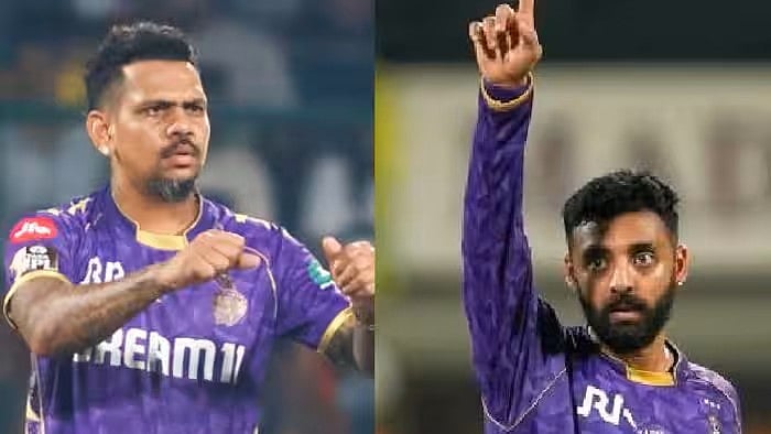 KKR spin twins Sunil Narine (left) and Varun Chakravarthy