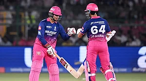 Double trouble: Vaibhav Suryavanshi (left) and Yashasvi Jaiswal have been a key to Royals' journey