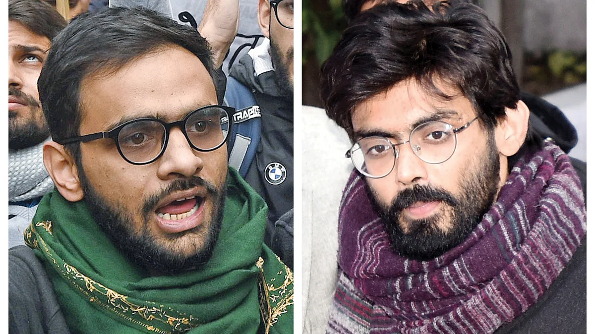 In the five years since their arrest, Umar Khalid (L) and Sharjeel Imam. have been repeatedly denied bail