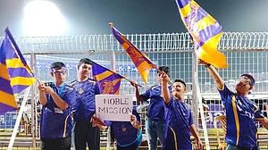 Special children celebrate at Eden Gardens in Kolkata.