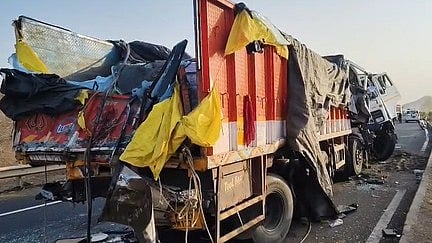 The crash took place at Laling Ghat after a dumper truck collided with a goods vehicle