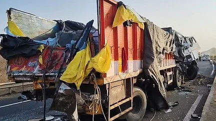 The crash took place at Laling Ghat after a dumper truck collided with a goods vehicle