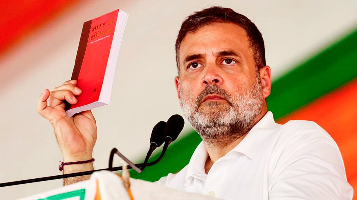Rahul Gandhi at the 'Bahujan Swabhimaan Sabha' in Raebareli, 20 May