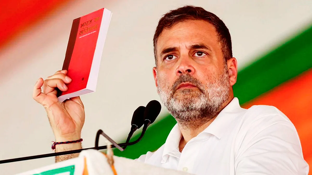 Rahul Gandhi at the 'Bahujan Swabhimaan Sabha' in Raebareli, 20 May