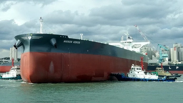 Oil tanker Nissos Keros shown on the website of its operator, Kyklades Maritime Corporation.